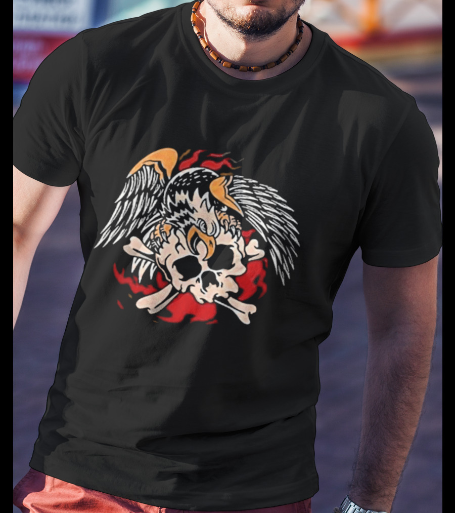 Sevendust ONE Euro UK Tour 2026 Skull Wings Phoenix Flames T-Shirt