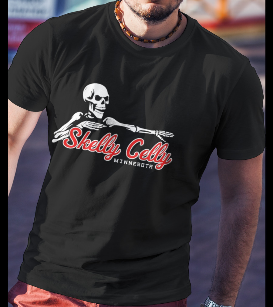 Skelly Celly Minnesota Twins Skeleton Celebration T-Shirt