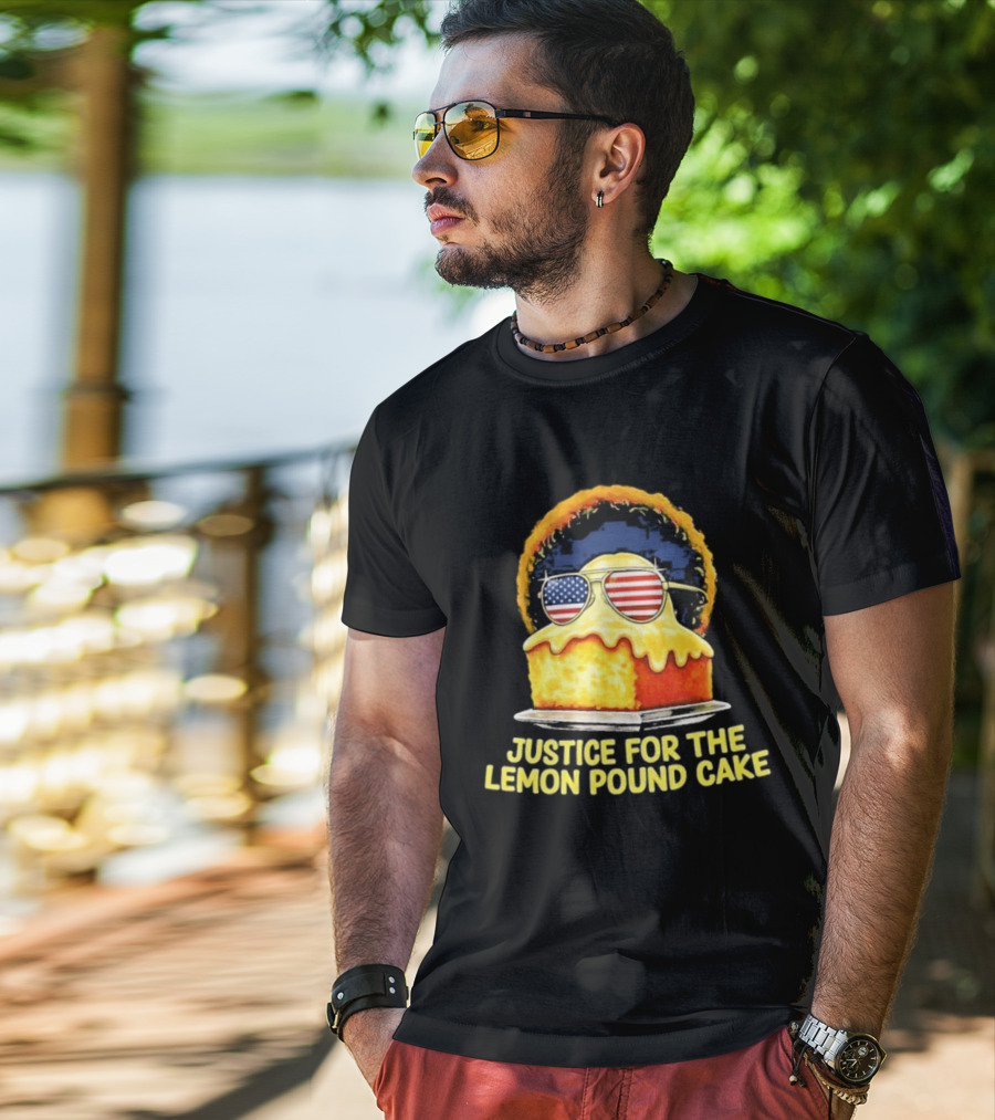 Justice For The Lemon Pound Cake Sunglasses USA Flag T-Shirt