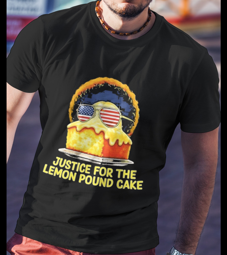 Justice For The Lemon Pound Cake Sunglasses USA Flag T-Shirt
