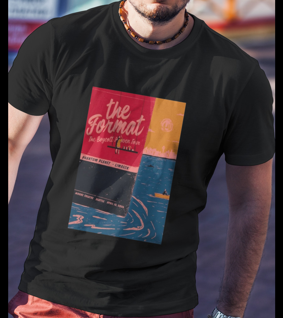 The Format Boycott Heaven Tour Moore Theatre Seattle April 13 2026 Phantom Planet Limbeck T-Shirt