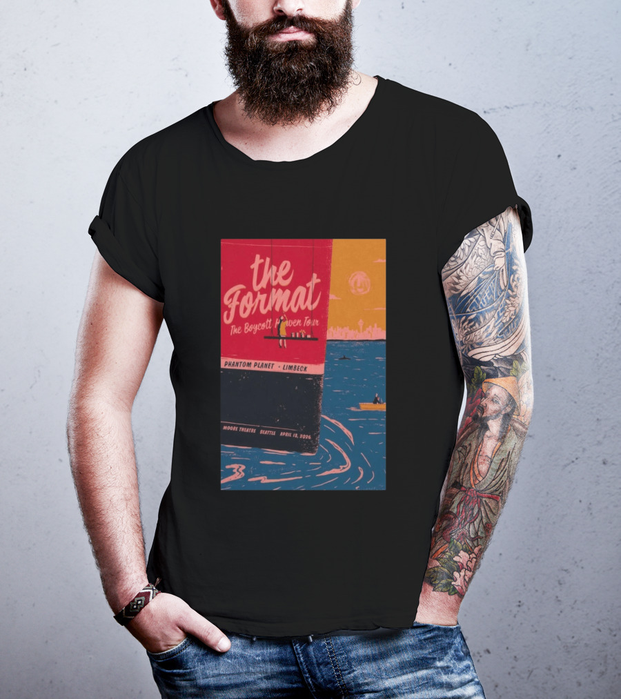 The Format Boycott Heaven Tour Moore Theatre Seattle April 13 2026 Phantom Planet Limbeck T-Shirt