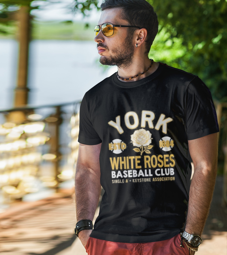 York White Roses Baseball Club Estd 1884 Classic Sports T-Shirt