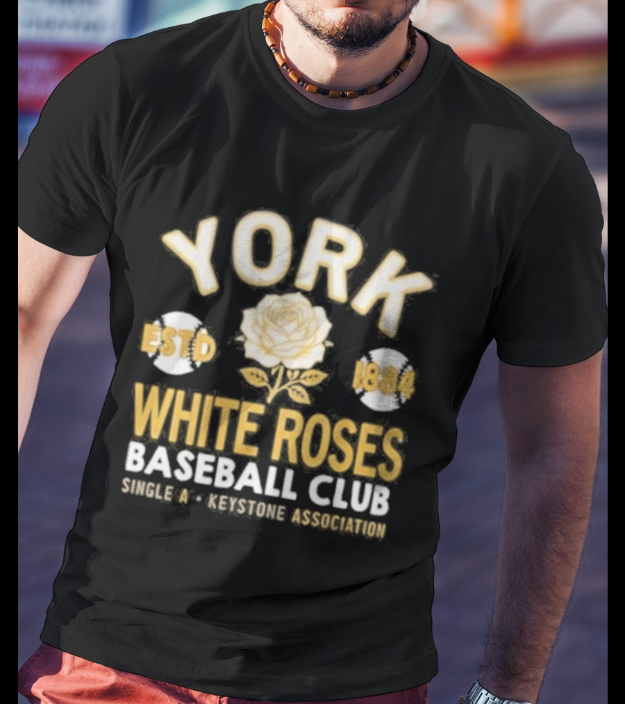 York White Roses Baseball Club Estd 1884 Classic Sports T-Shirt