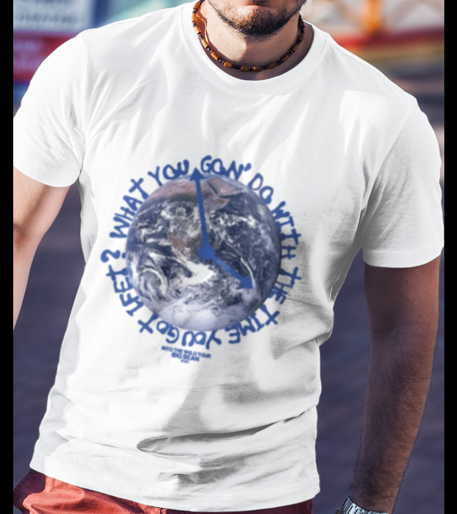 Big Sean Into The W!ld Tour Earth Image With Blue T-Shirt