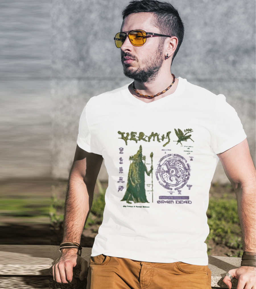 Vermis Brain Dead Fantasy Games Old Curses Mystic Frog Wizard T-Shirt