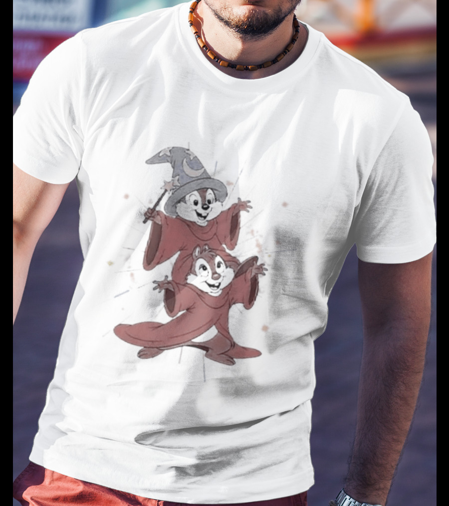 Chip And Dale Disney Wizard Halloween Costumes T-Shirt
