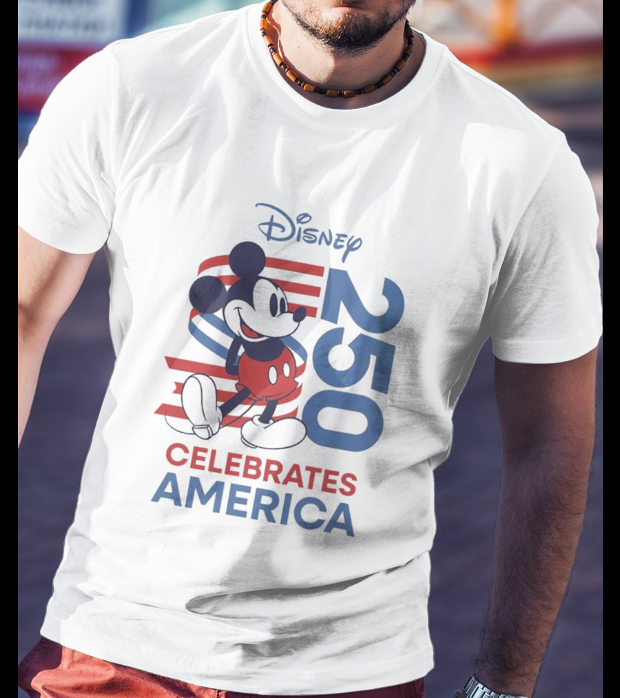 Disney Celebrates America Mickey Mouse 250 USA Patriotic Vibe T-Shirt