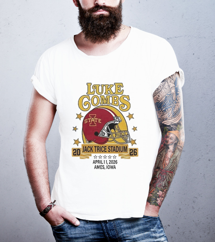 Luke Combs Iowa State Cyclones Jack Trice Stadium April 1 2026 Ames Iowa T-Shirt