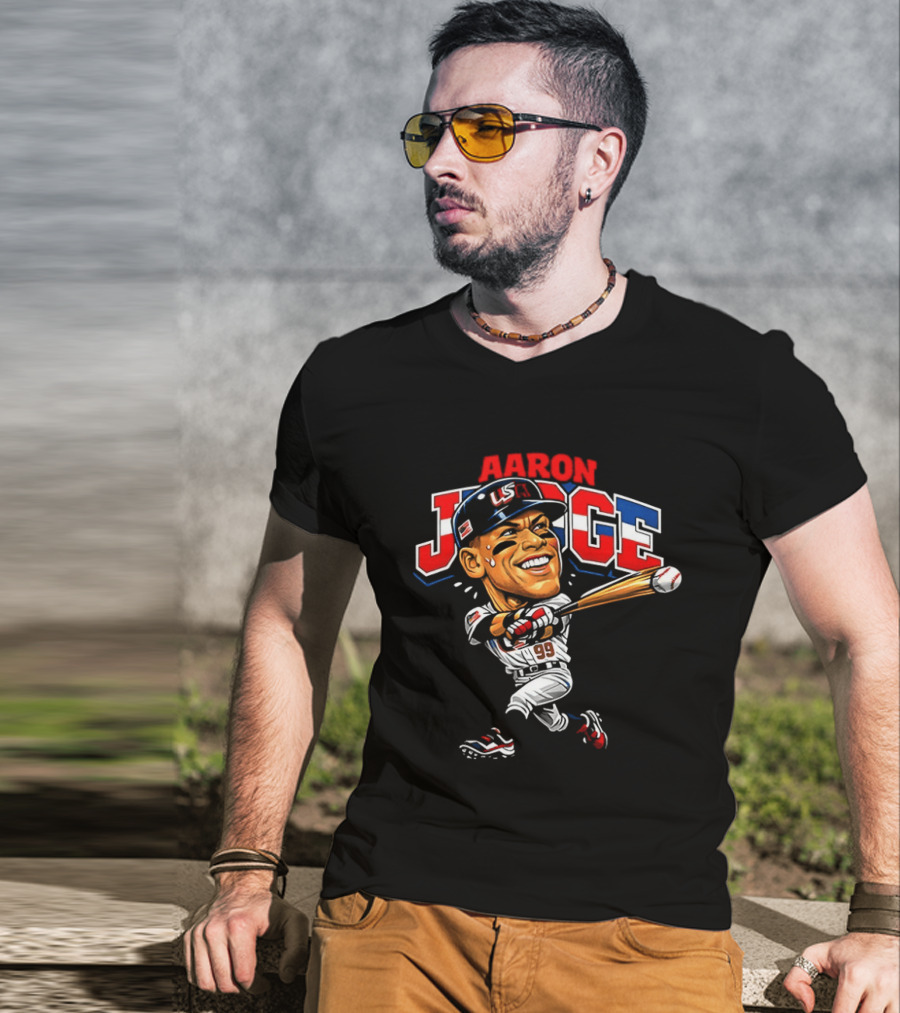 Aaron Judge USA Baseball Classic Swinging Caricature 99 T-Shirt