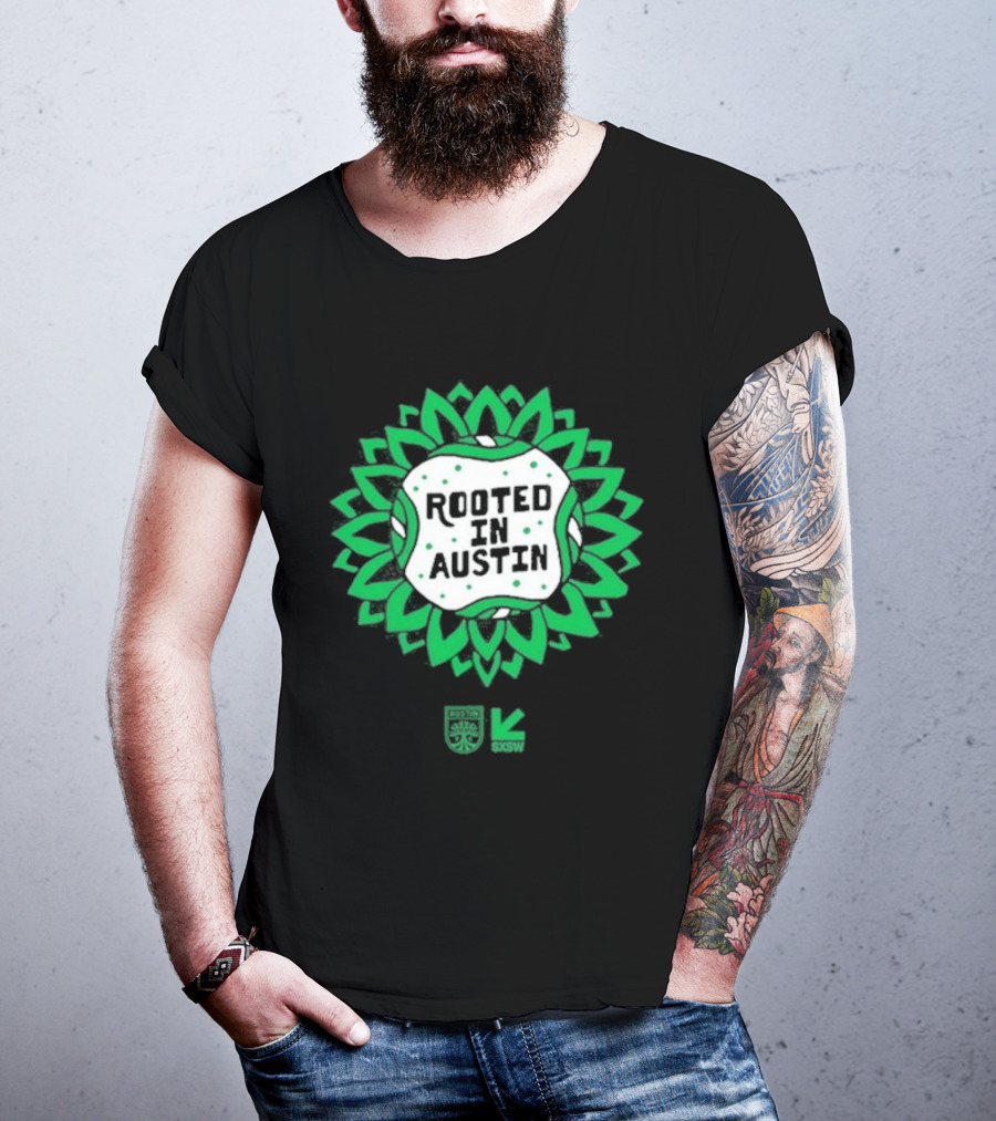 Rooted In Austin Austin FC SXSW Collaboration T-Shirt