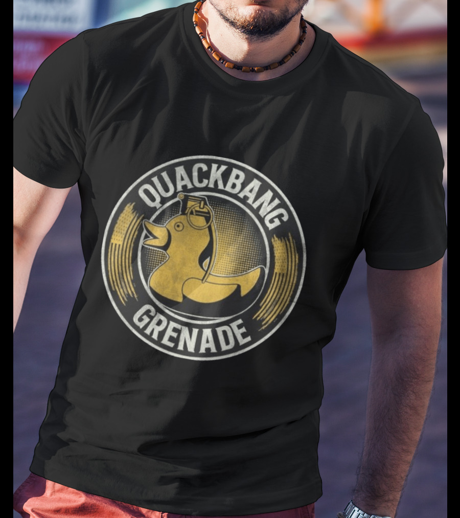 Quackbang Grenade Bunker Branding The Fat Electrician T-Shirt