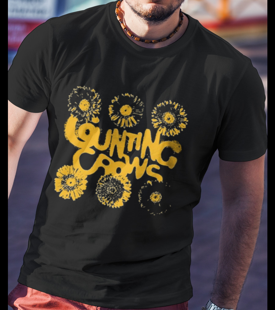 Counting Crows 90's Flower Power Aesthetic T-Shirt