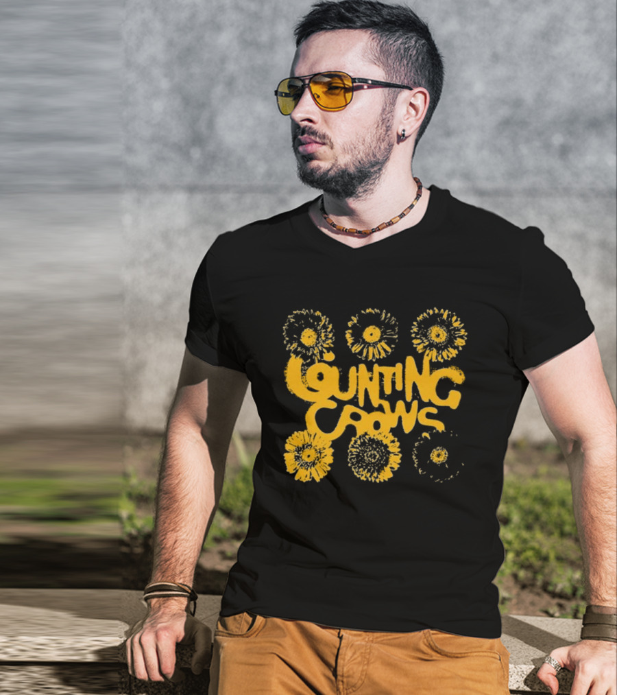 Counting Crows 90's Flower Power Aesthetic T-Shirt