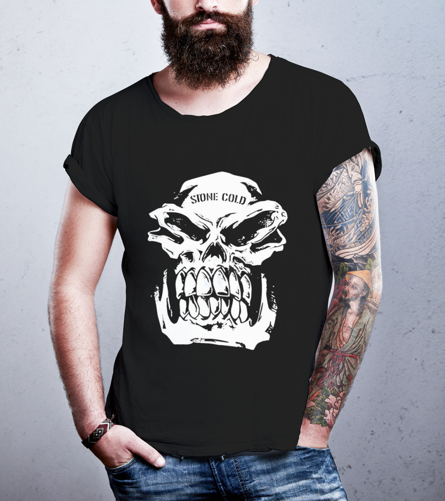 Stone Cold Steve Austin Hellraiser Skull Snow Wash T-Shirt