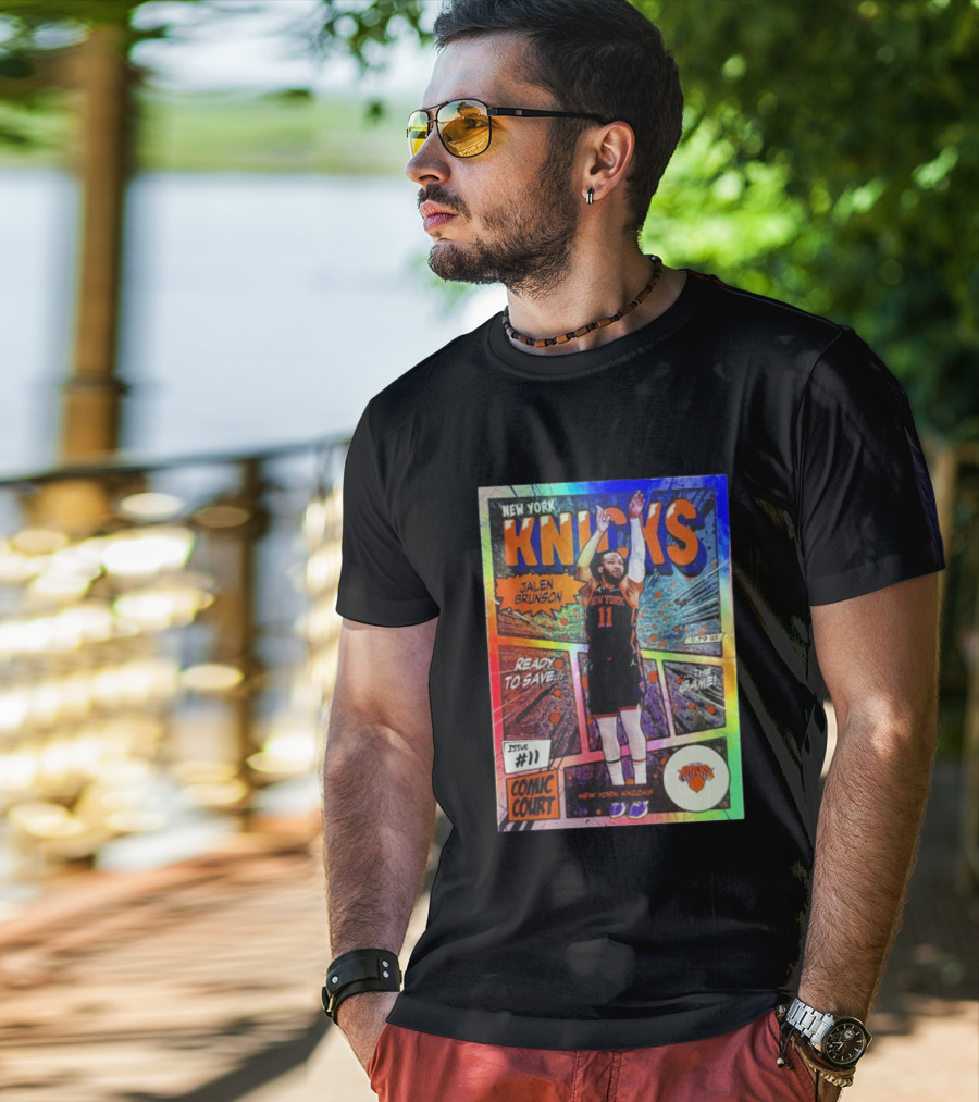 New York Knicks Jalen Brunson Comic Court Issue 11 T-Shirt