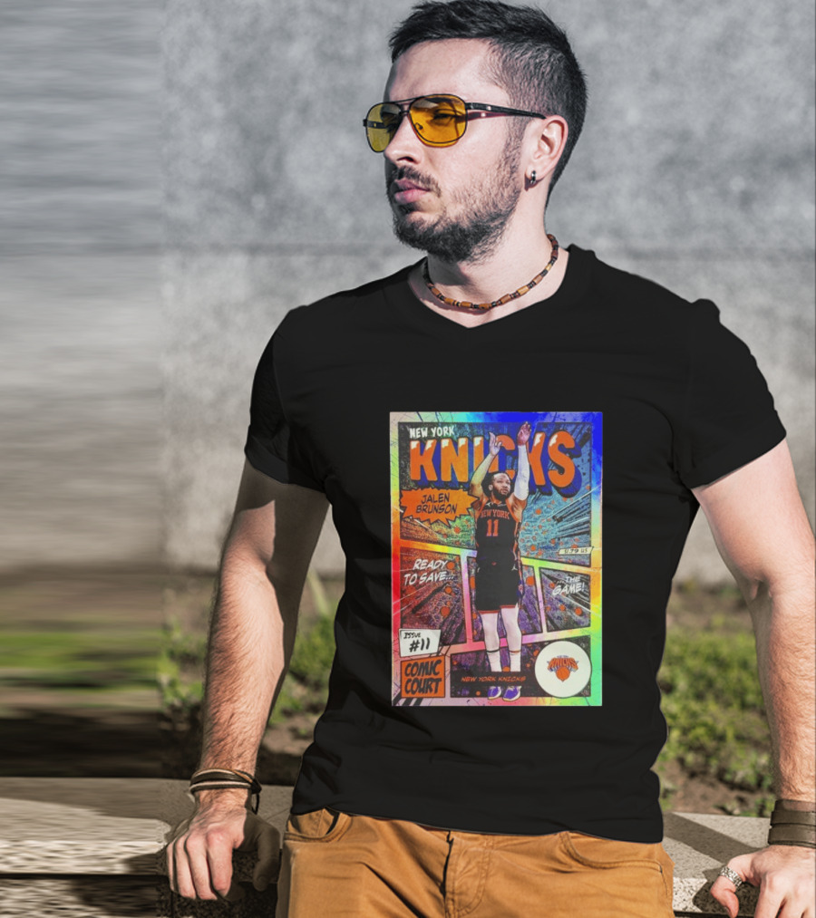 New York Knicks Jalen Brunson Comic Court Issue 11 T-Shirt