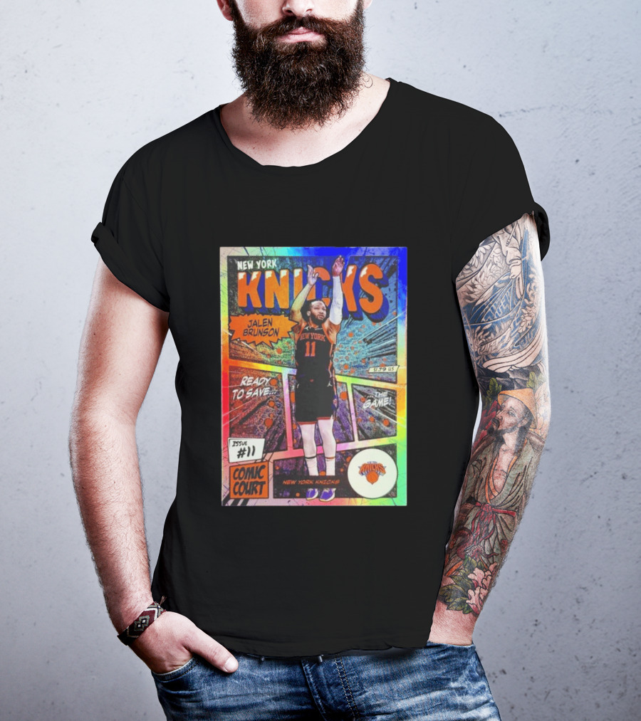 New York Knicks Jalen Brunson Comic Court Issue 11 T-Shirt