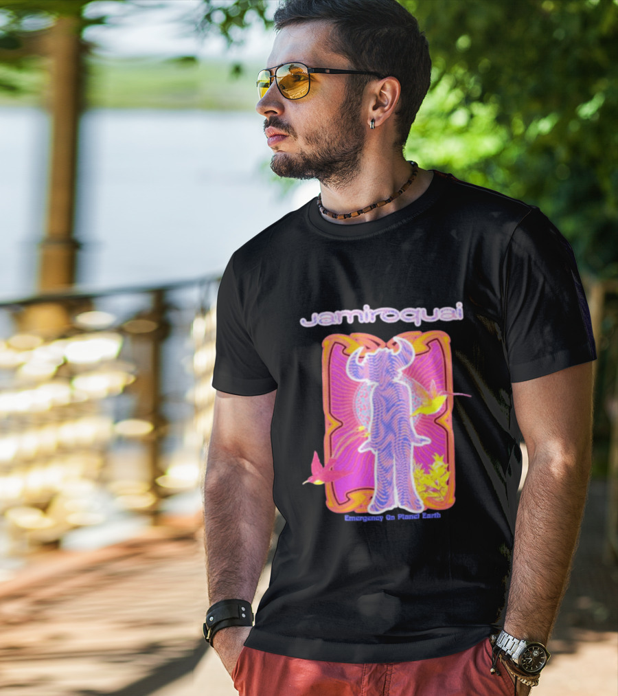 Jamiroquai Emergency On Planet Earth Psychedelic Vibrant Hummingbird T-Shirt
