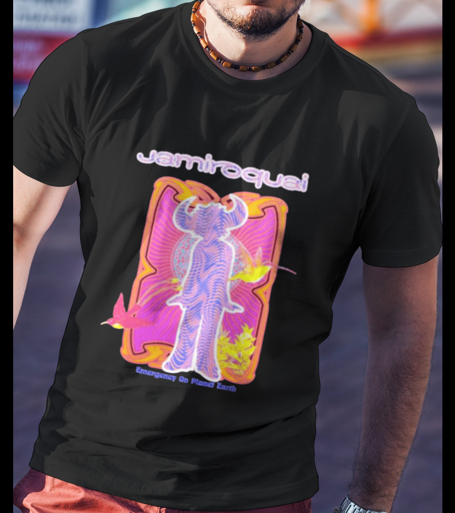Jamiroquai Emergency On Planet Earth Psychedelic Vibrant Hummingbird T-Shirt