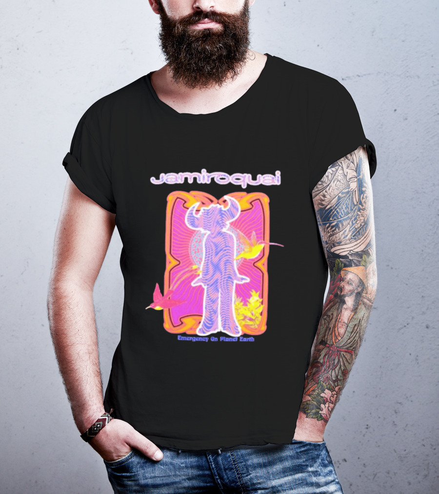 Jamiroquai Emergency On Planet Earth Psychedelic Vibrant Hummingbird T-Shirt