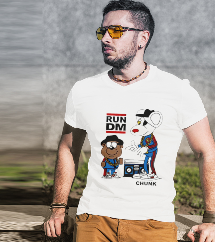 RUN DM Danger Mouse Penfold CHUNK With Boombox T-Shirt