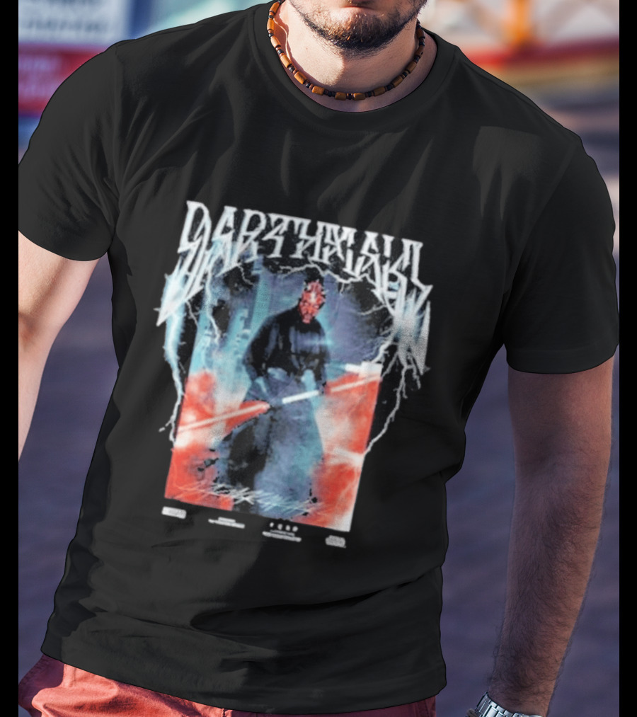 Darth Maul Wars Metal Sith Lord Lightsaber Power T-Shirt