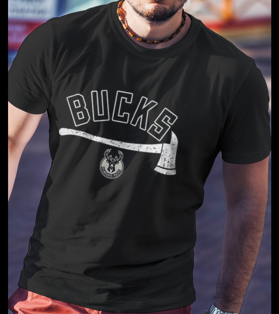 Bucks Firefighter Axe Milwaukee Team T-Shirt