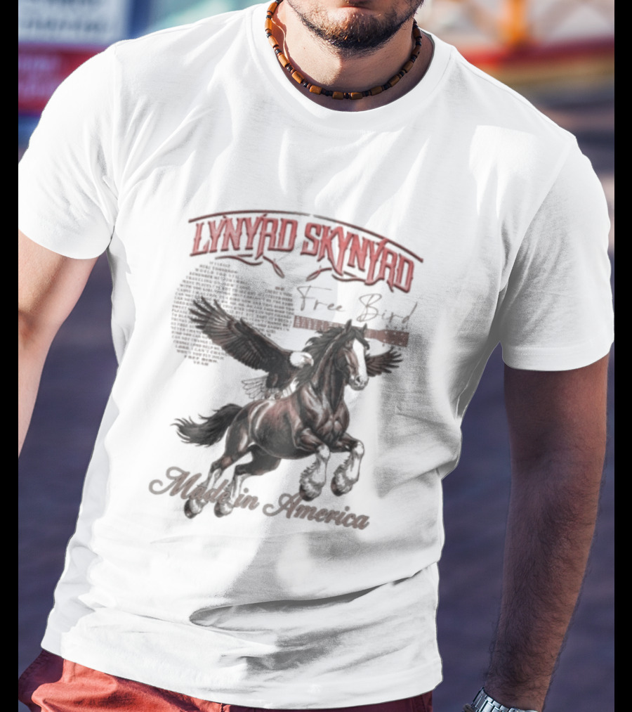 Lynyrd Skynyrd Free Bird Made In America Pegasus Flying T-Shirt