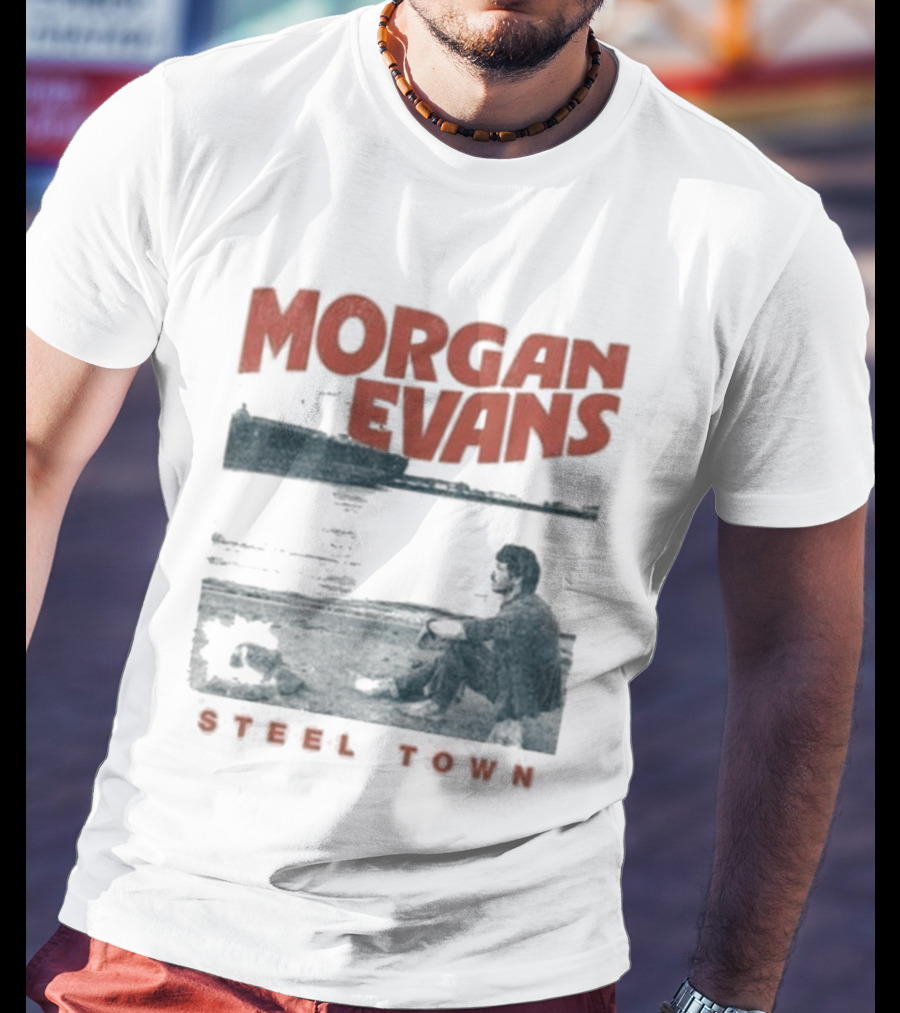 Morgan Evans Steel Town Sunset Silhouette Rowboat T-Shirt
