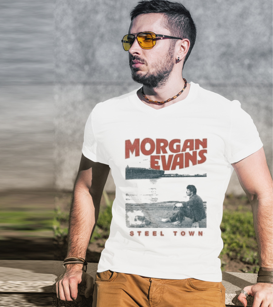 Morgan Evans Steel Town Sunset Silhouette Rowboat T-Shirt