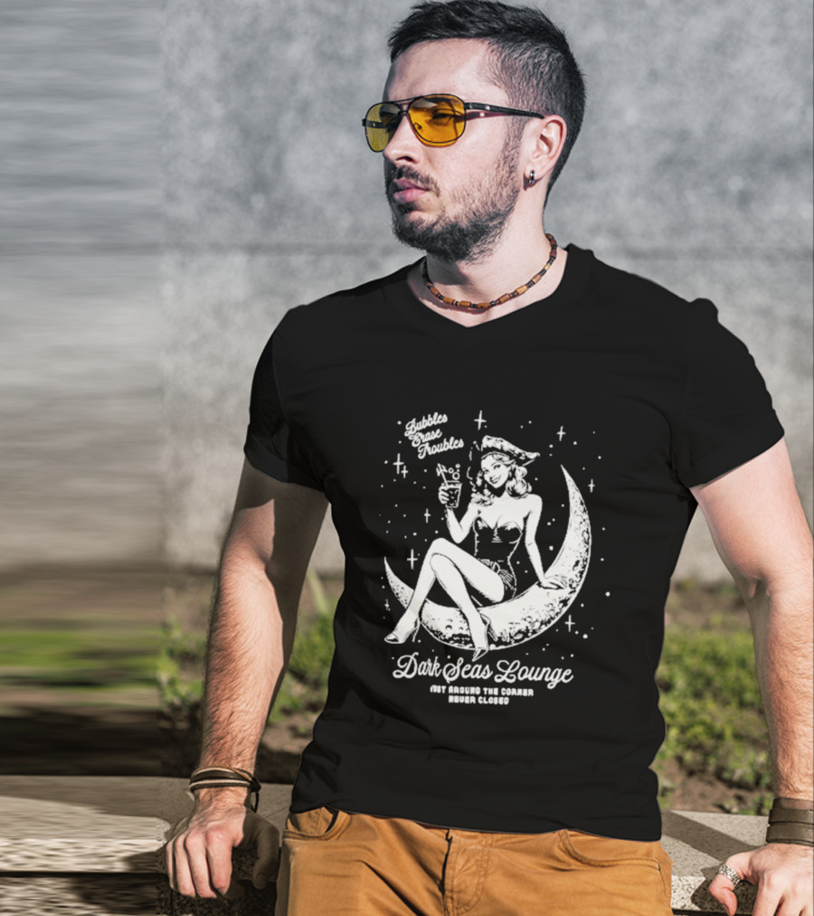 Dark Seas Lounge Hot Since The Summer Moon Maiden Cosmic Cocktails T-Shirt