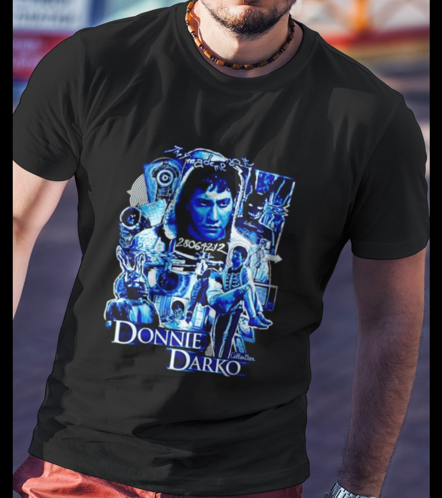 Donnie Darko Blue Collage With Art By Collin Doran T-Shirt