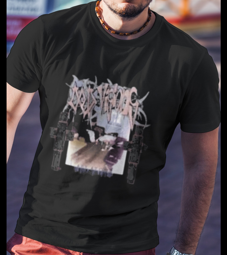 Eucoldvisions Cold Visions 32 Distorted Text With Guns And Room Scene T-Shirt