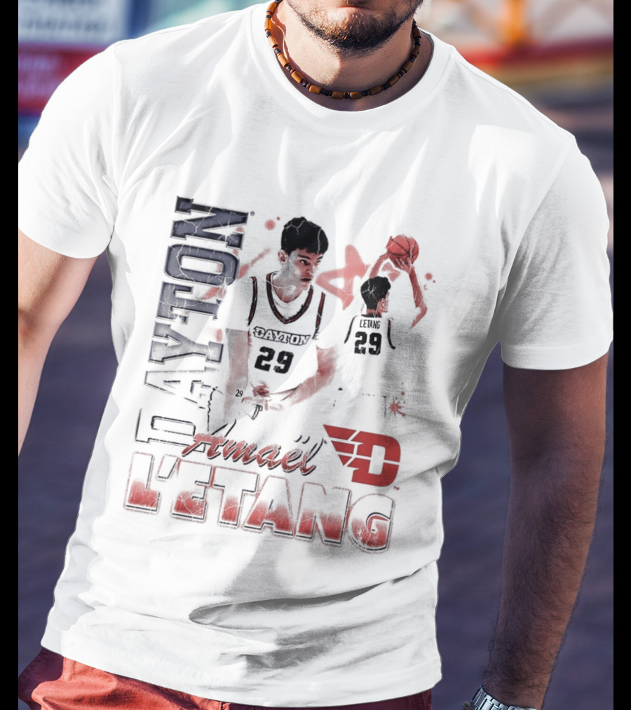 Dayton Flyers Amael L'Etang Basketball Player Number 29 T-Shirt