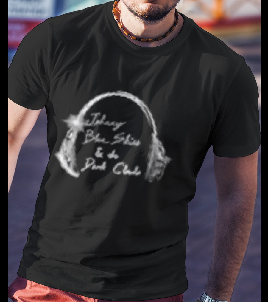 Johnny Blue Skies & The Dark Clouds Cyborg Party Headphones T-Shirt