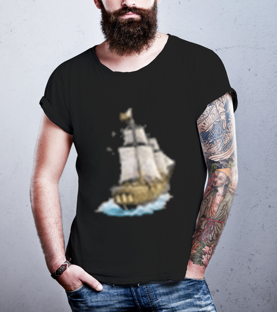 Johnny Blue Skies Dark Clouds Mutiny Midnight Ship Adventure T-Shirt