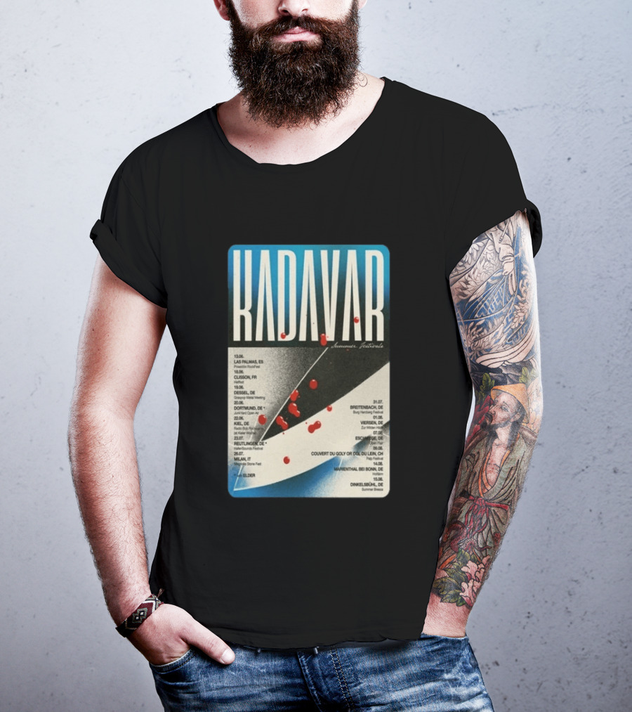 Kadavar Summer Festivals 2026 Las Palmas Clisson Colmar Dortmund Breitenbach Vevey Dunkelsbühl T-Shirt