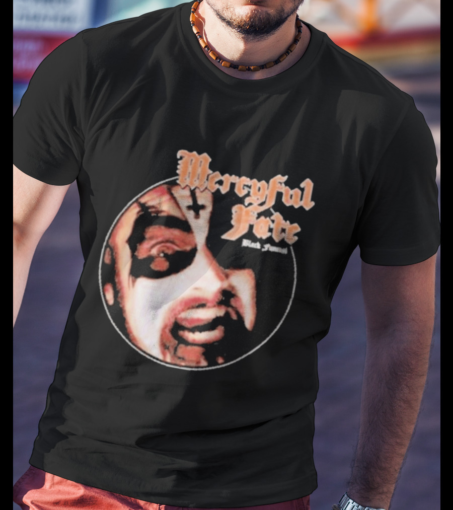 Mercyful Fate Black Funeral Face Paint Circle T-Shirt