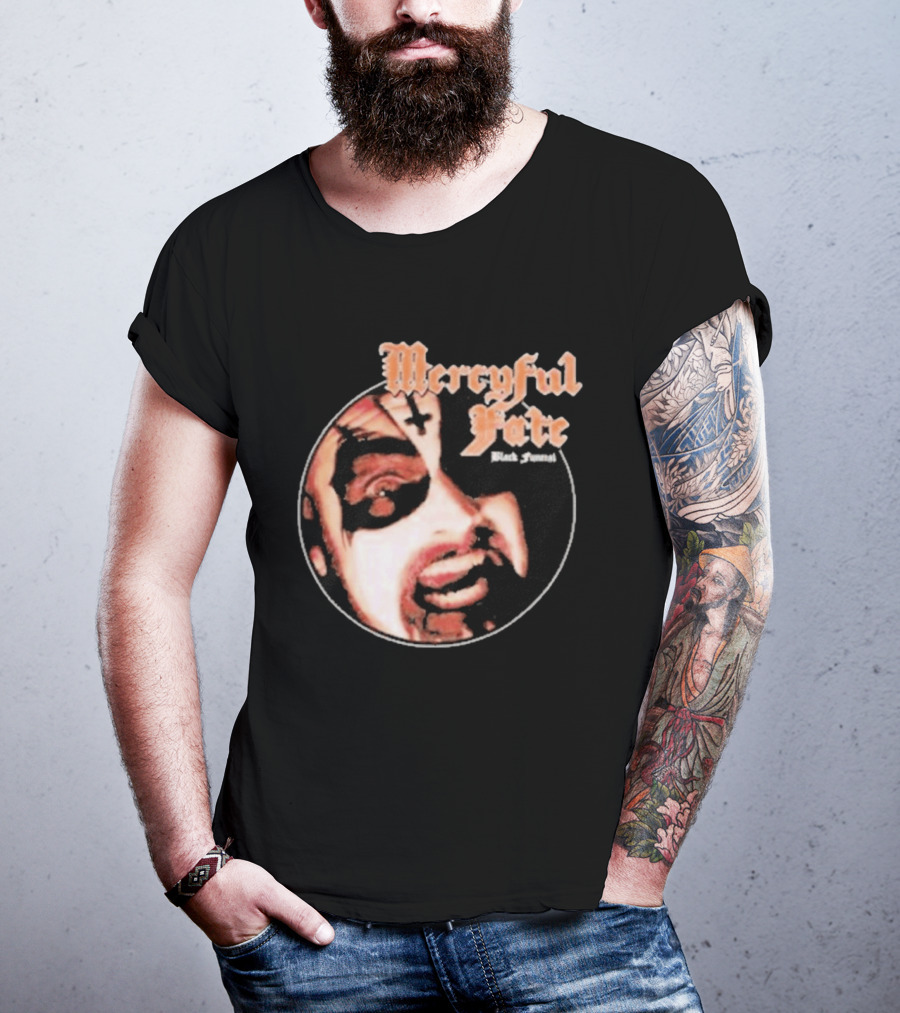 Mercyful Fate Black Funeral Face Paint Circle T-Shirt