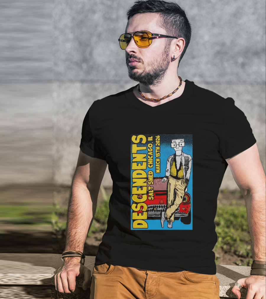 Descendents Salt Shed Chicago IL March 15th 2026 Tour T-Shirt