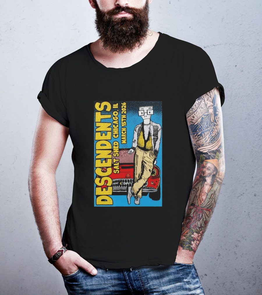 Descendents Salt Shed Chicago IL March 15th 2026 Tour T-Shirt