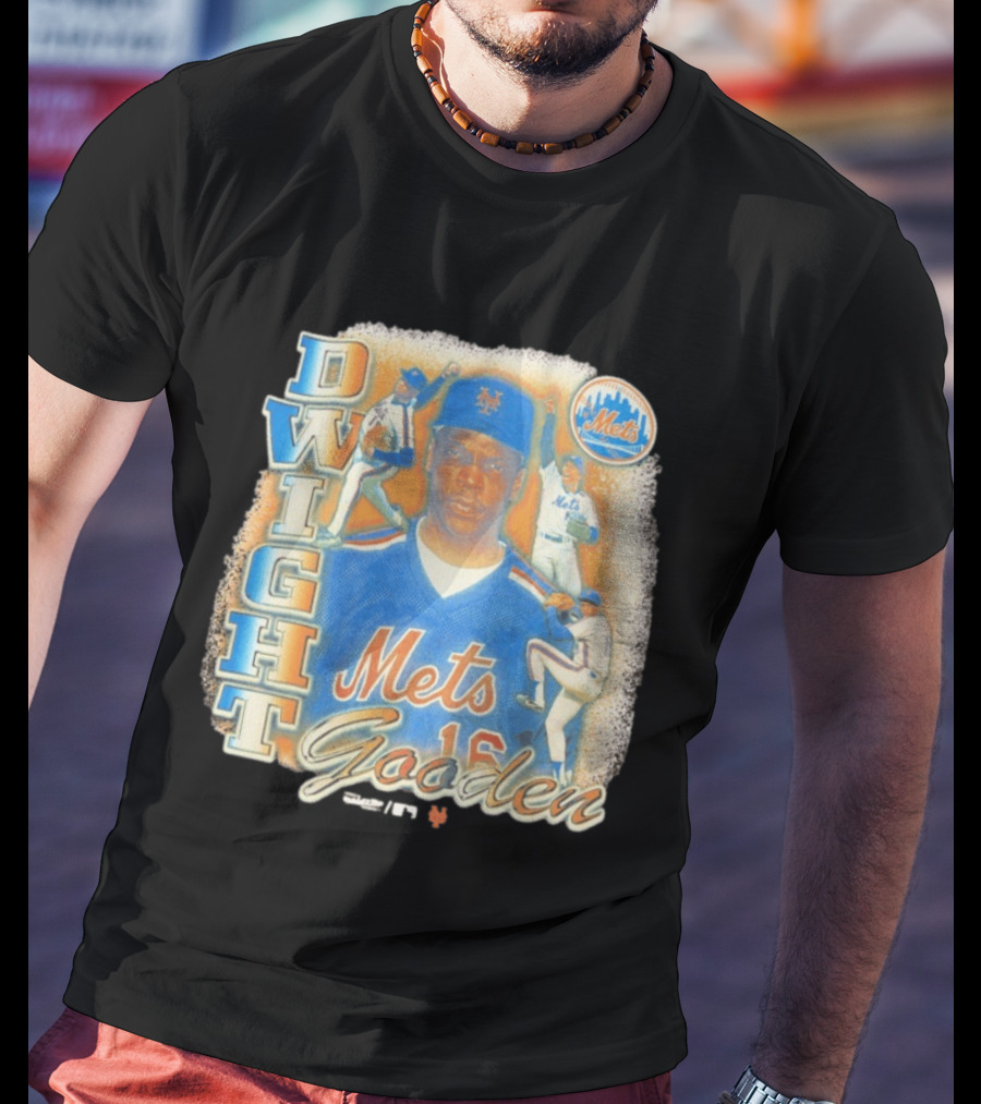 Dwight Gooden Mets 16 MLB Legendary Player Collage T-Shirt