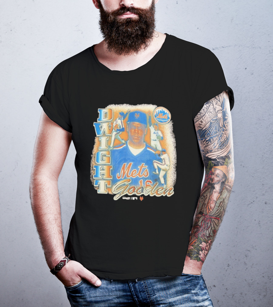 Dwight Gooden Mets 16 MLB Legendary Player Collage T-Shirt