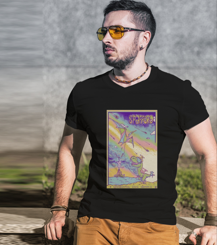 Spafford 3/15/14 Infinity Music Hall Hartford CT Dinosaur Kite T-Shirt