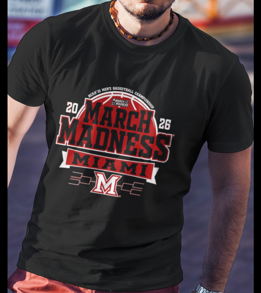 Miami RedHawks 2026 March Madness NCAA Basketball Tournament Bound T-Shirt
