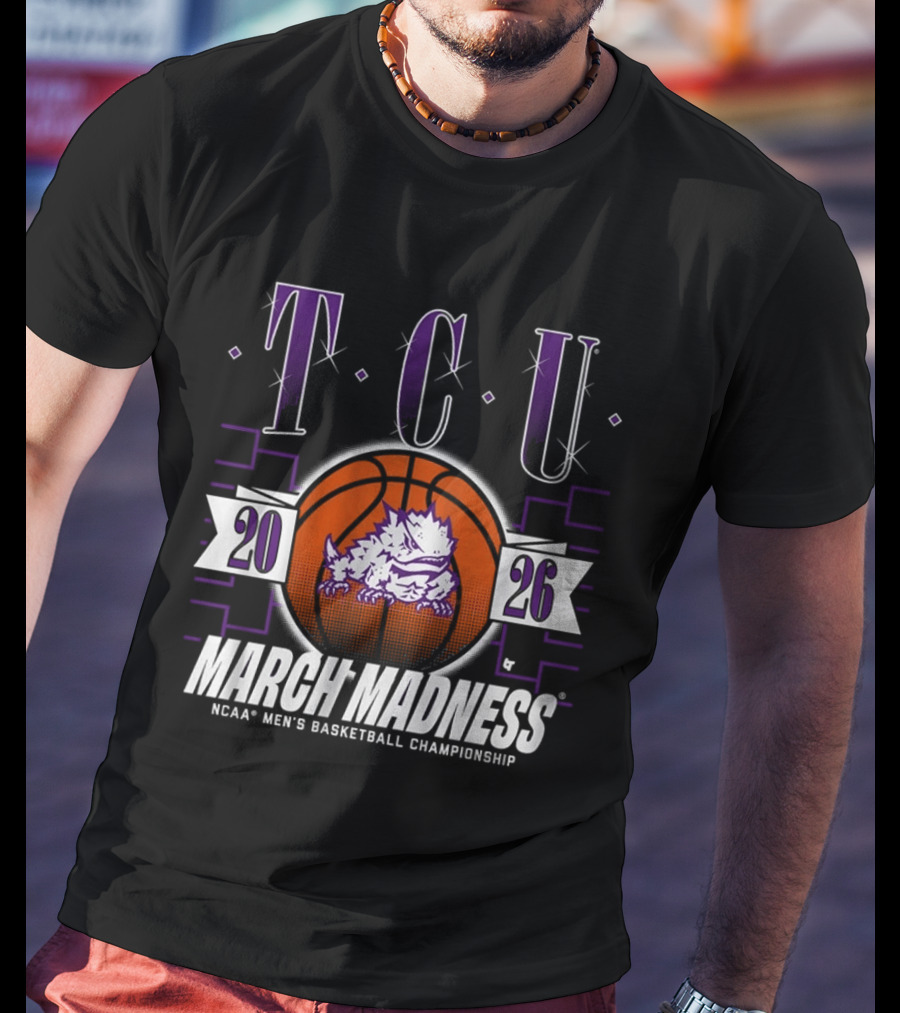 TCU Horned Frogs 2026 NCAA Men's Basketball Championship March Madness T-Shirt