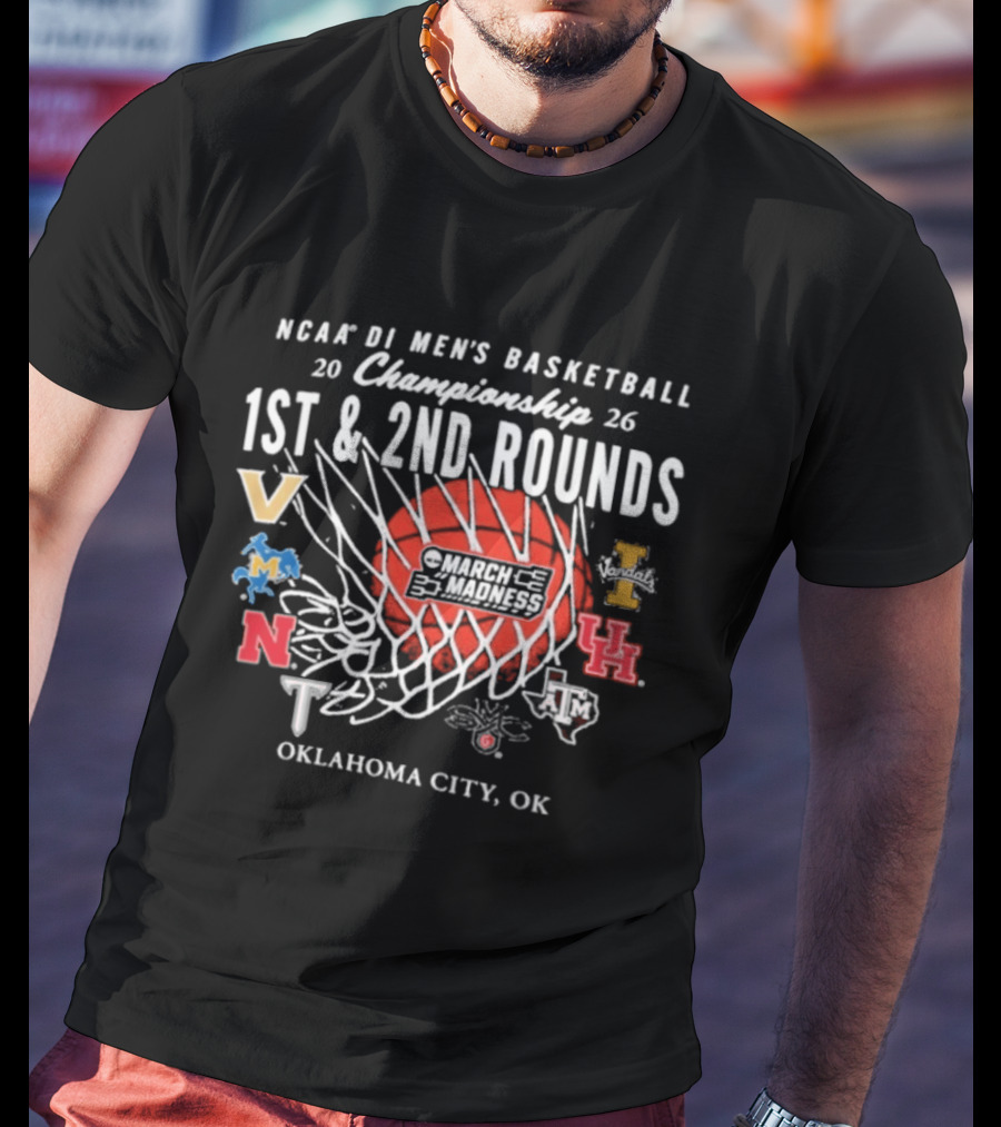 2026 NCAA DI Men's Basketball Championship 1st 2nd Rounds Oklahoma City OK T-Shirt