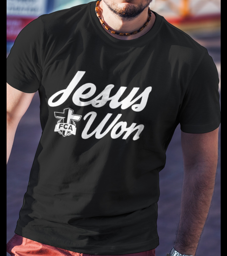 Jordyn Tyson Jesus Won Christian Message T-Shirt