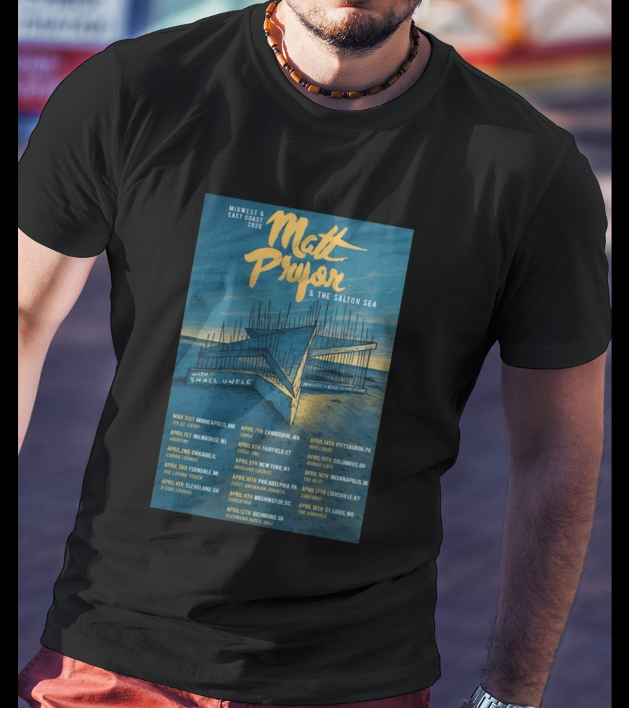Matt Pryor Midwest East Coast 2026 Tour Matt Pryor And The Salton Sea With Small Uncle T-Shirt